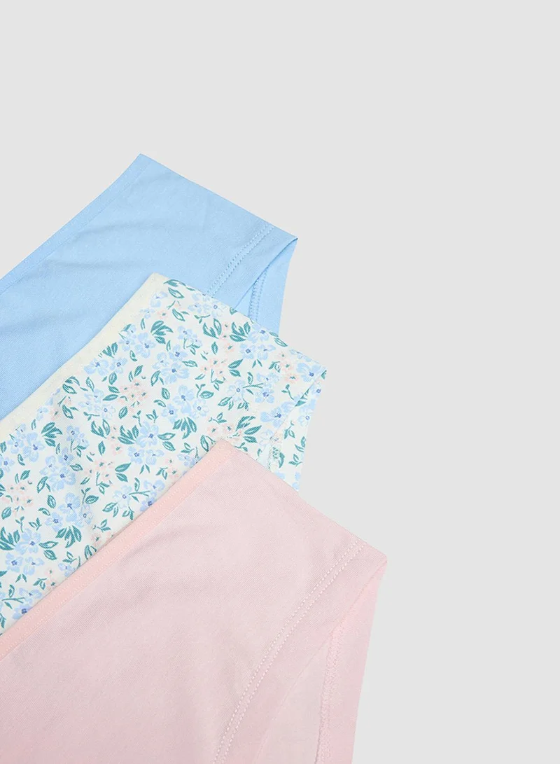 Penti Floral Patterned Dream Flower Normal Waist 3-Pack Hipster Panties